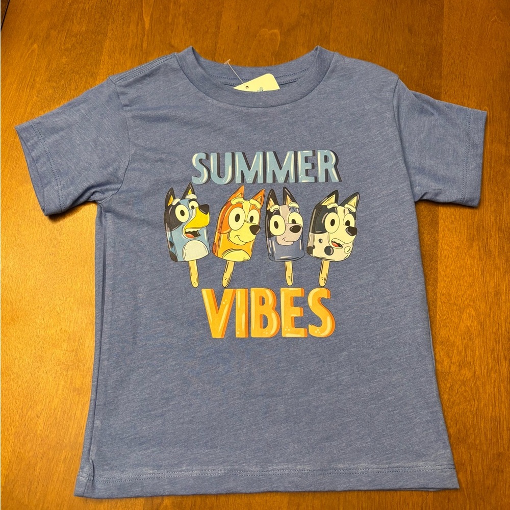 4T Bluey Summer Vibes T Shirt